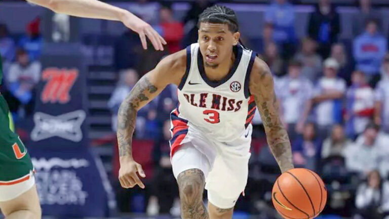 Ole Miss guard Koren Johnson against the Miami Hurricanes