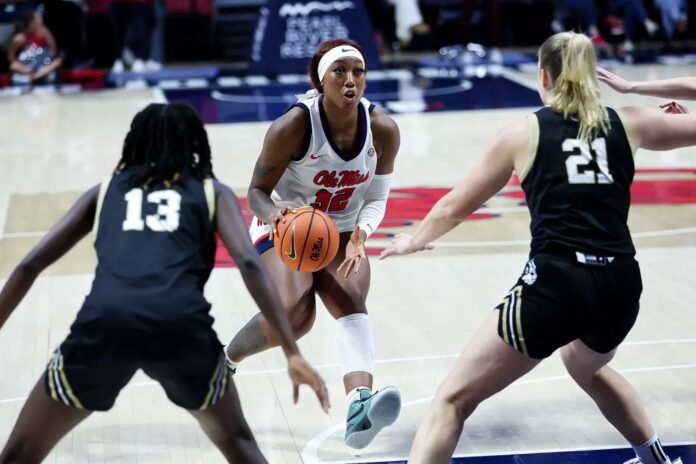 Ole Miss guard Cotie McMahon lead the Rebels' offense with 20 points in a win against Wofford on Saturday. | Ole Miss Athletics