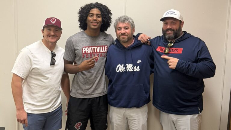 Ole Miss coaches visited Jayden Aparicio-Bailey in Parttville, Ala. last month. | Photo Credit: Jayden Aparacio-Bailey/X