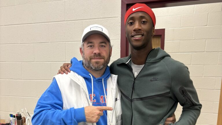 Ole Miss coach Pete Golding and Collierville wide receiver Tae Walden Jr. | Photo credit: Tae Walden/X