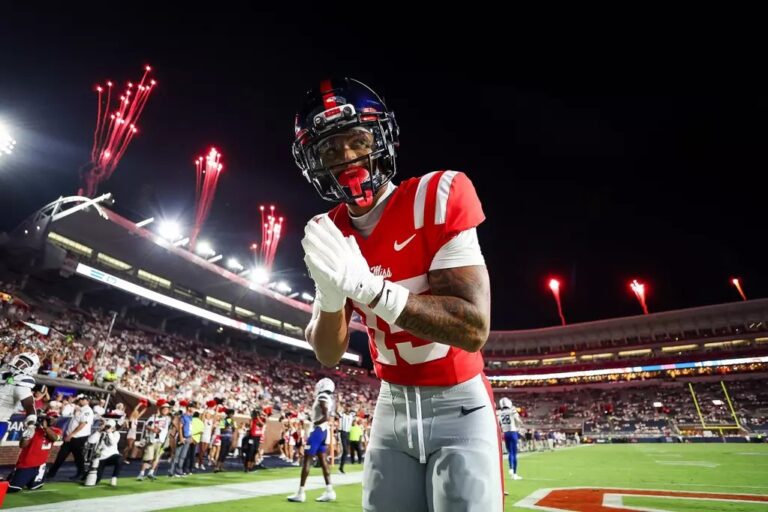 Ole Miss Football during the game against Georgia State at Vaught-Hemingway Stadium in Oxford, MS on August 30, 2025. | Ole Miss Athletics