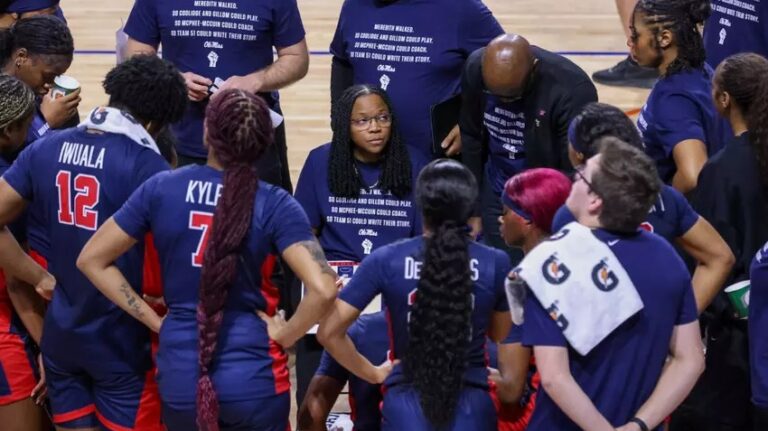 Ole Miss Women's Basketball during the game against Florida at Exactech Arena at Stephen C. O'Connell Center in Gainesville, Florida on February 26, 2026. | Ole Miss Athletics