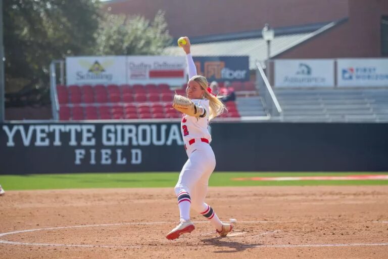 Ole Miss pitcher Lilly Whitten throws a no-hitter Friday against Texas A&M-Corpus Christi. | Ole Miss Athletics