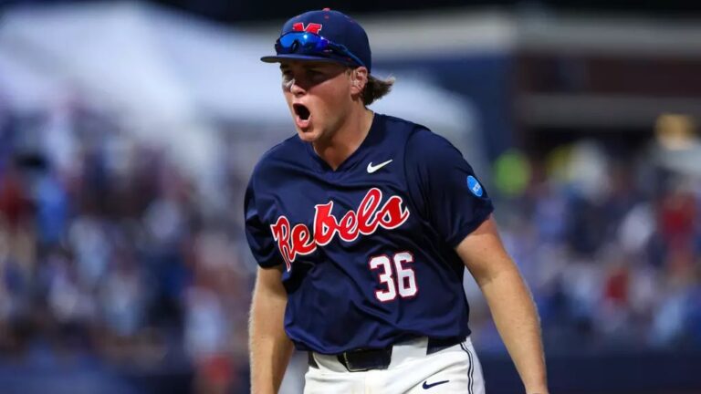 Ole Miss Rebels Baseball's Will Furniss vs Murray State in Oxford MS on June 2nd 2025. | Ole Miss Athletics