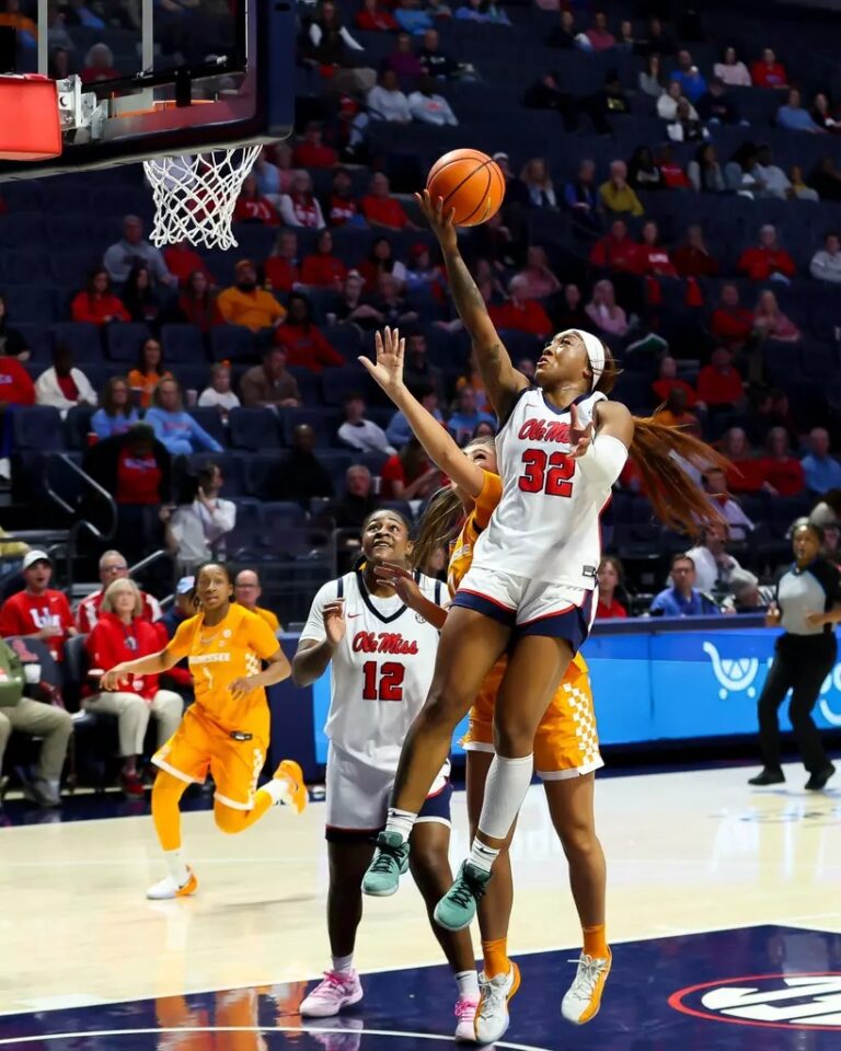 Ole Miss Women's Basketball during the game against Tennessee at The SJB Pavilion at Ole Miss in Oxford, MS on February 17, 2026. | Ole Miss Athletics