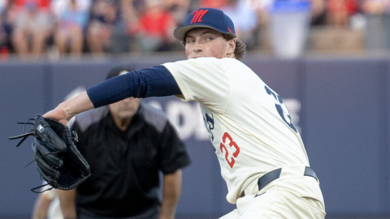 Hudson Calhoun got the start against No. 15 Kentucky in a SEC series at Swayze Field. | Dylon Cohron-HottyToddy.com Images