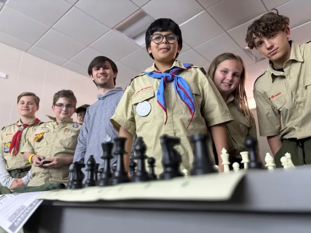 Scouts up their game in the Chess merit badge.