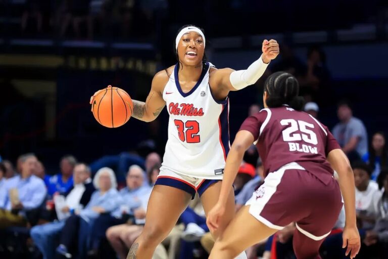 Ole Miss Women's Basketball during the game against Texas A&M at The SJB Pavilion at Ole Miss in Oxford, MS on March 1, 2026. | Ole Miss Athletics
