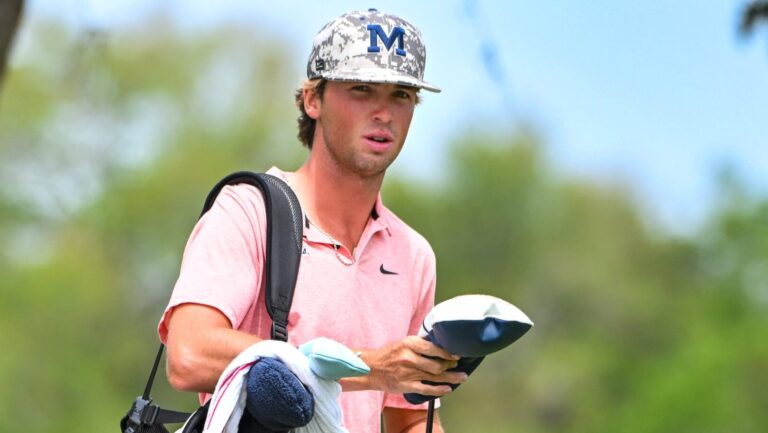 Ole Miss ended Round 1 of the 2026 SEC Championships in first place with a 15-under opening round. | Ole Miss Athletics