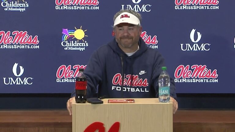 Watch: Ole Miss Coach Pete Golding Latest Spring Practice