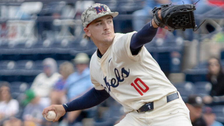 Ole Miss pitcher Cade Townsend against No. 9 Texas A&M. | Dylan Cohron, HottyToddy.com Images