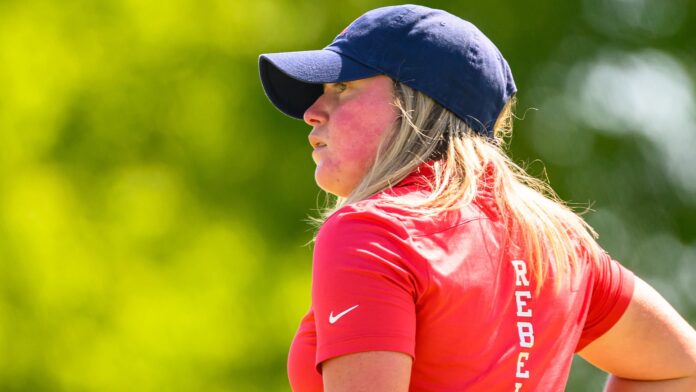 Ole Miss sophomore Kajsalotta Svarvar looks on at the NCAA Louisville Regional. | Ole Miss Athletics