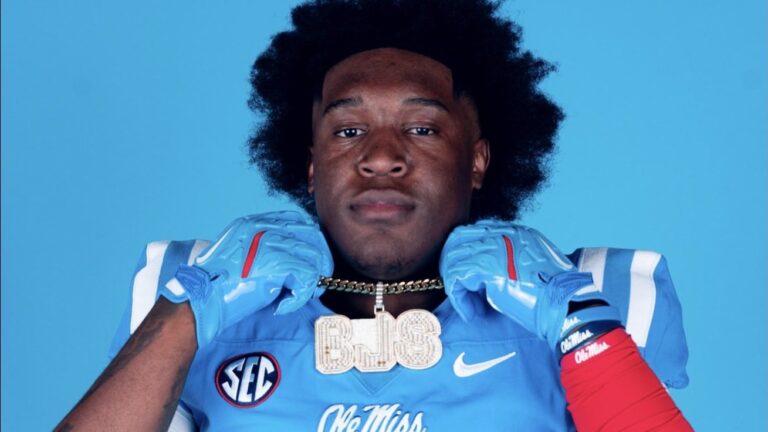 Four-star defensive lineman Ben'jarvius Shumaker has been committed to Ole Miss since March. | Ben'jarvius Shumaker/X