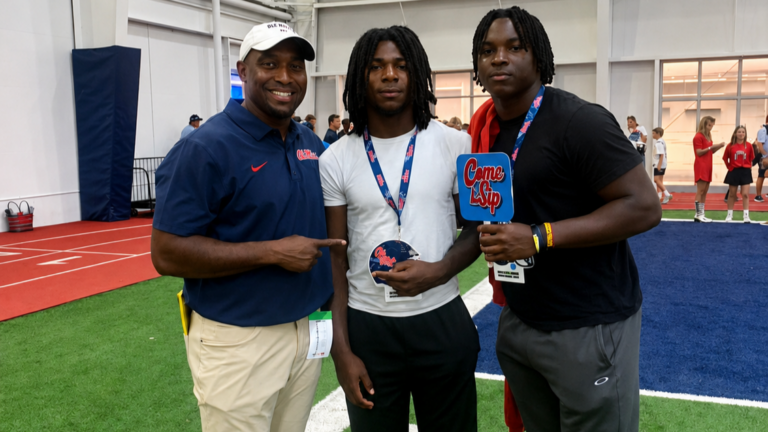 Five-star Baylor School running back David Gabriel Georges on an unofficial visit to Ole Miss. | David Gabriel Georges/X