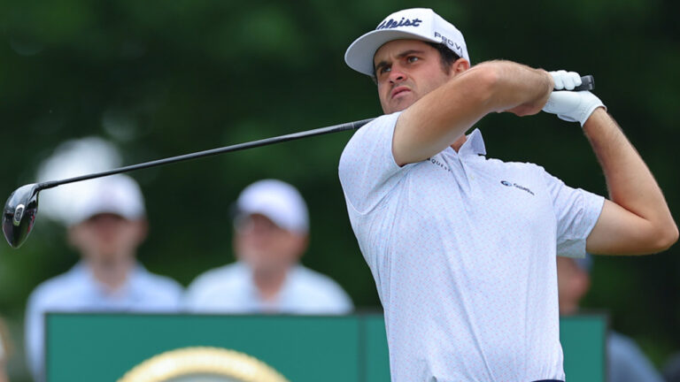 Jackson Suber of the United States tees off at the first tee during the second round of the PGA Travelers Championship at TPC River Highlands in 2026 in Cromwell, Conn.