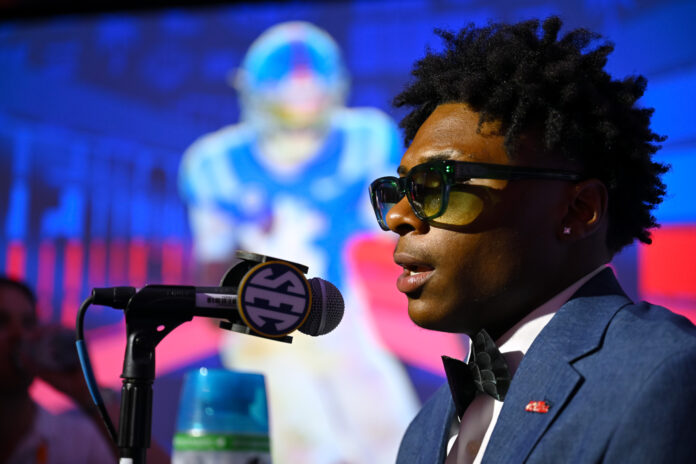Ole Miss running back Kewan Lacy at SEC Media Days. | SEC