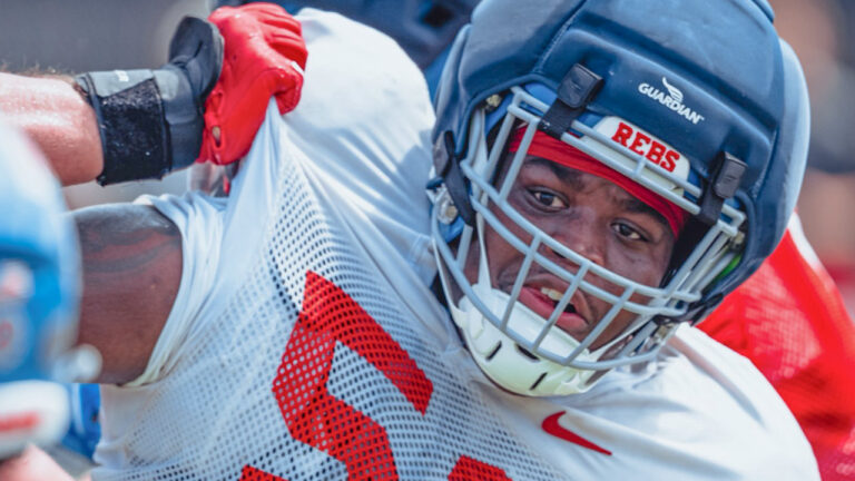 Ole Miss Rebels defensive lineman Will Echoles during a fall camp practice.
