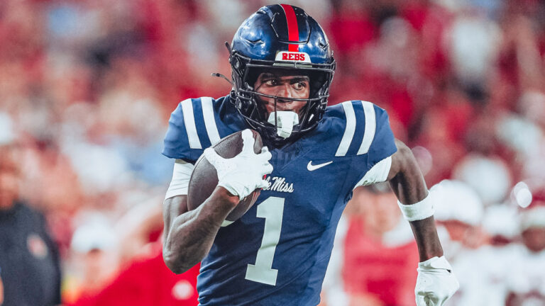 Ole Miss Rebels wide receiver Deuce Alexander during game against the Louisville Cardinals