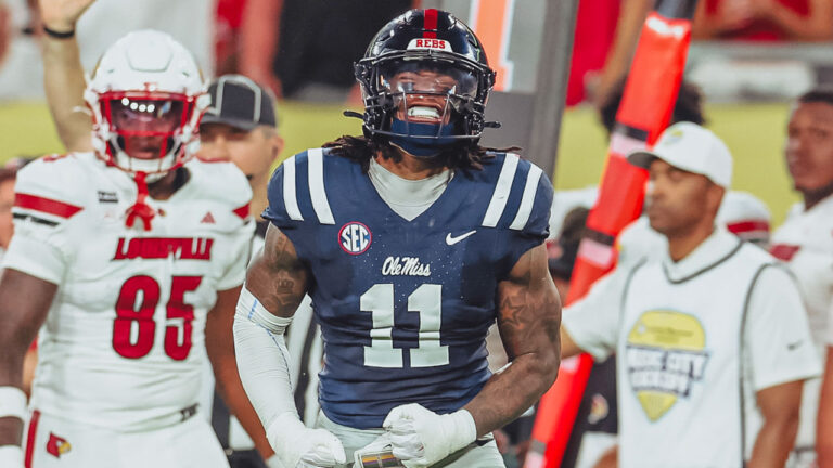 Ole Miss Rebels wide receiver Horatio Fields during game against the Louisville Cardinals