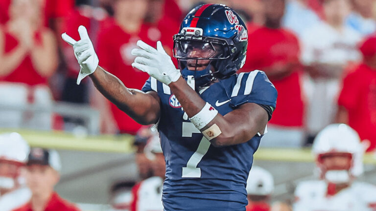 Ole Miss Rebels wide receiver Traylon Ray during game against the Louisville Cardinals