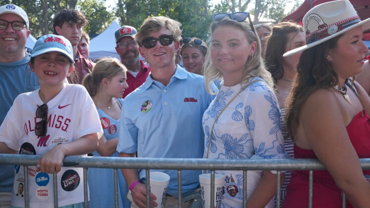 Ole Miss fans in The Grove before game against LSU at Vaught-Hemingway Stadium in Oxford, Miss.