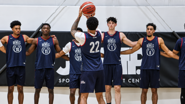 Ole Miss men's basketball team practices in Puerto Rico ahead of a pair of exhibition games in August. | Ole Miss Athletics