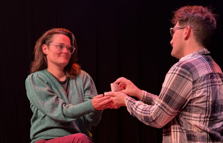 Dani Stetka and Sam Saisan perform a scene from Theatre Oxford’s “Almost, Maine.”