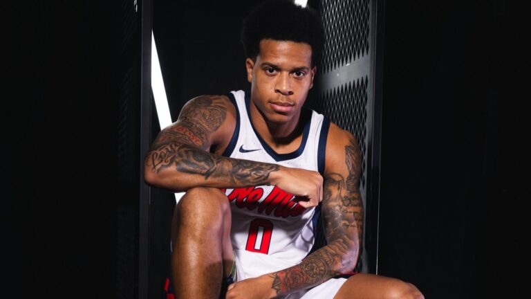 Ole Miss point guard Adam "Budd" Clark was one of three players to represent Ole Miss at SEC Media Days. | Ole Miss Athletics