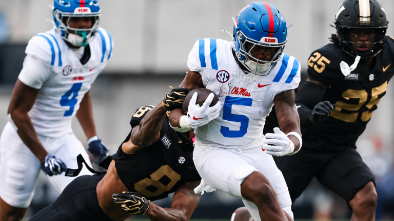 Ole Miss running back Kewan Lacy returned to action after missing the previous game against Florida. | Ole Miss Athletics